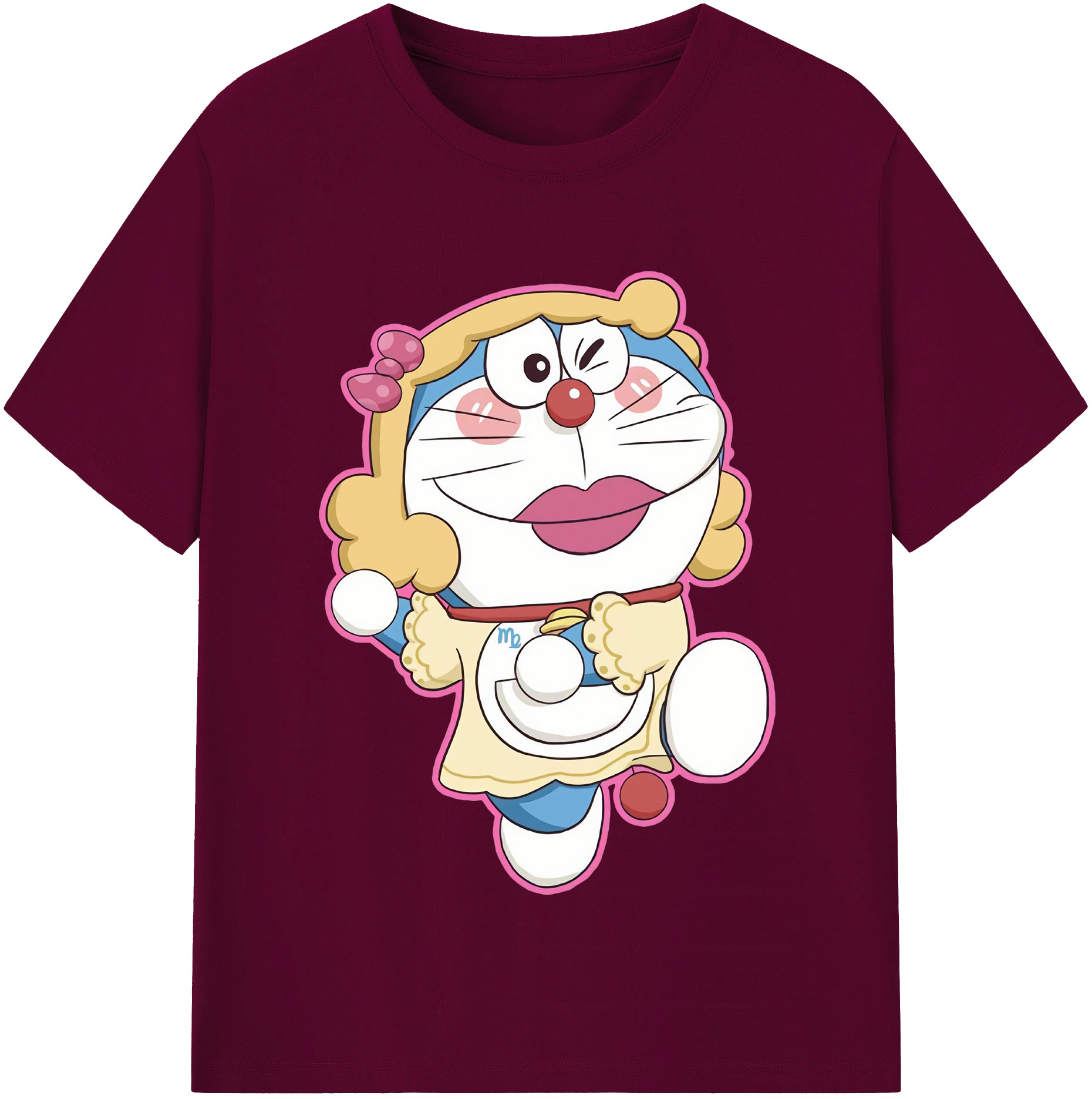 （画像用） ドラえもん Doraemon レディースカジュアルプリントTシャツ（綿100％）
